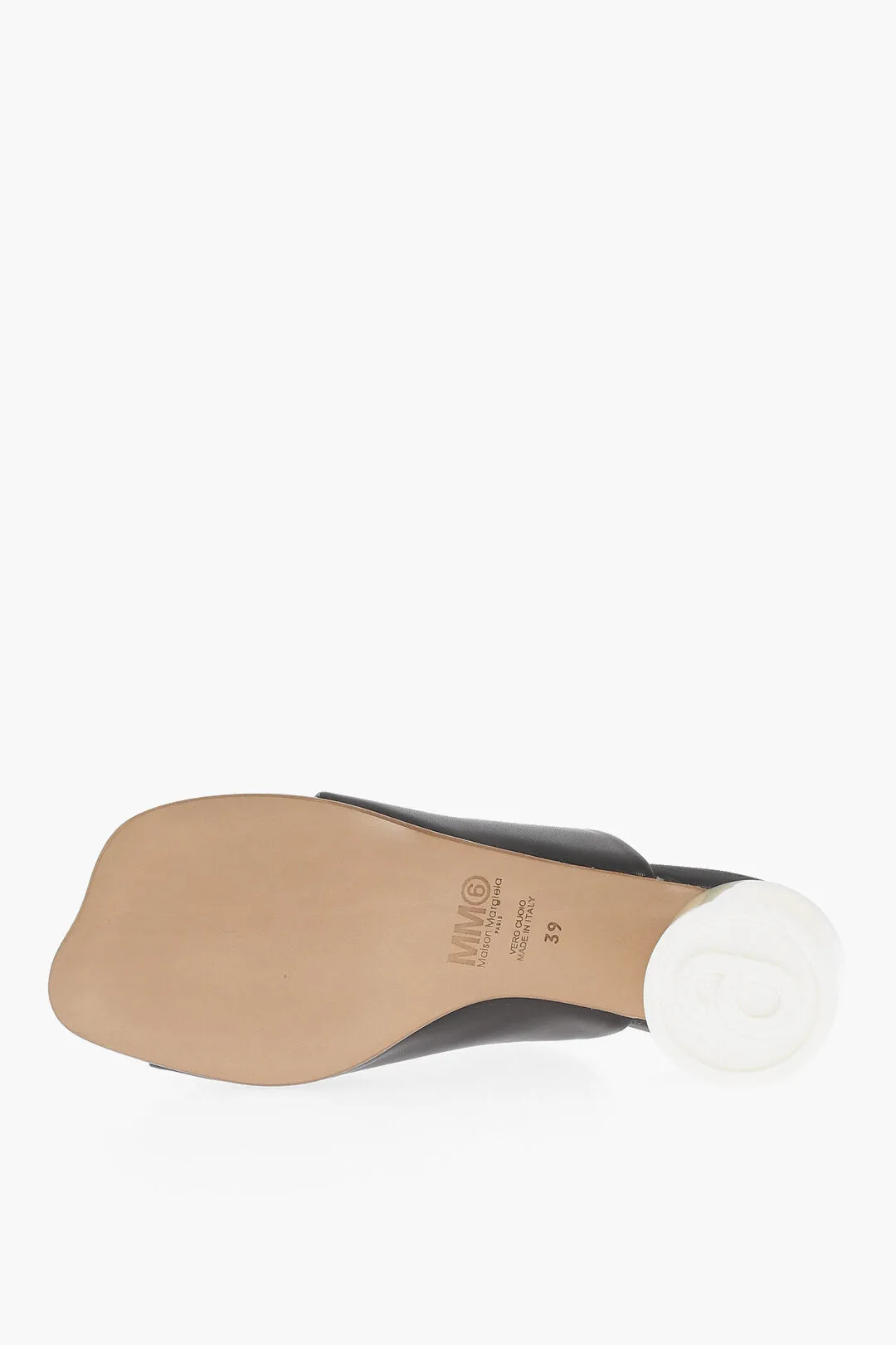 Maison Margiela Mm6 Leather Sandals With Lacquered Heel 5,5Cm