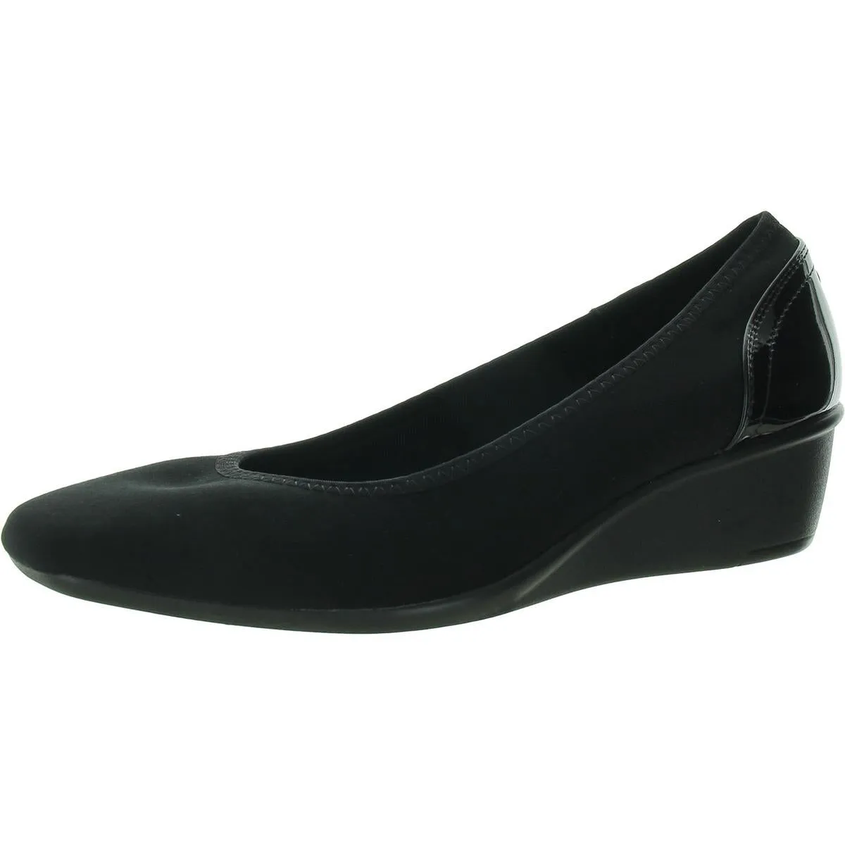 MALANI Womens Patent heel Round toe Wedge Heels