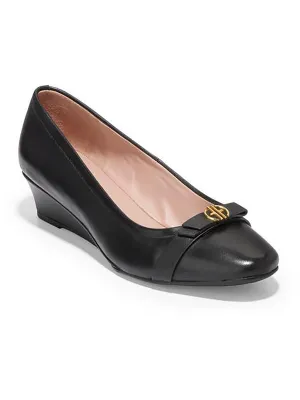 Malta Womens Leather Dressy Wedge Heels