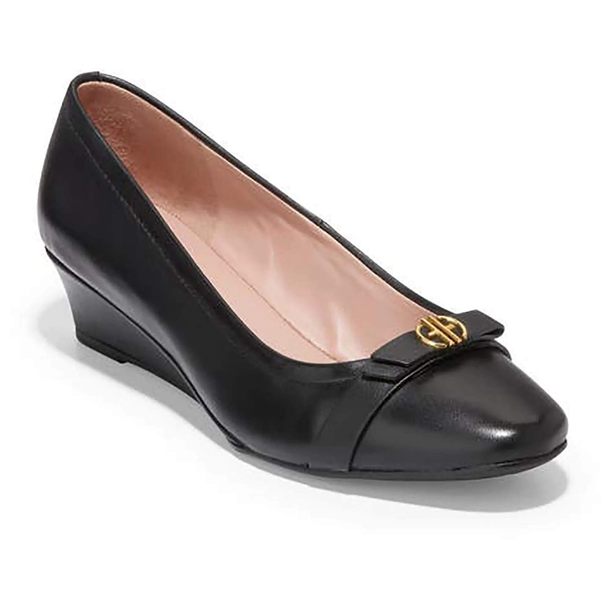 Malta Womens Leather Dressy Wedge Heels