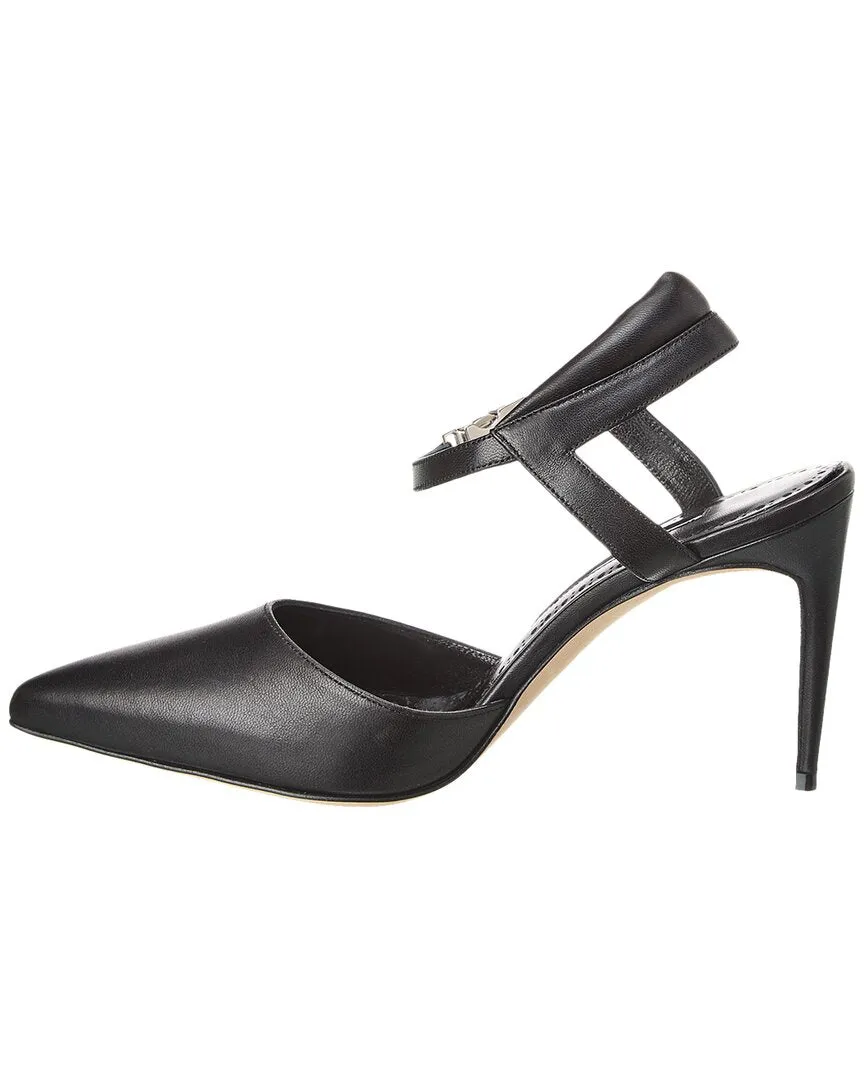 Manolo Blahnik Noumaknu 90 Leather Pump