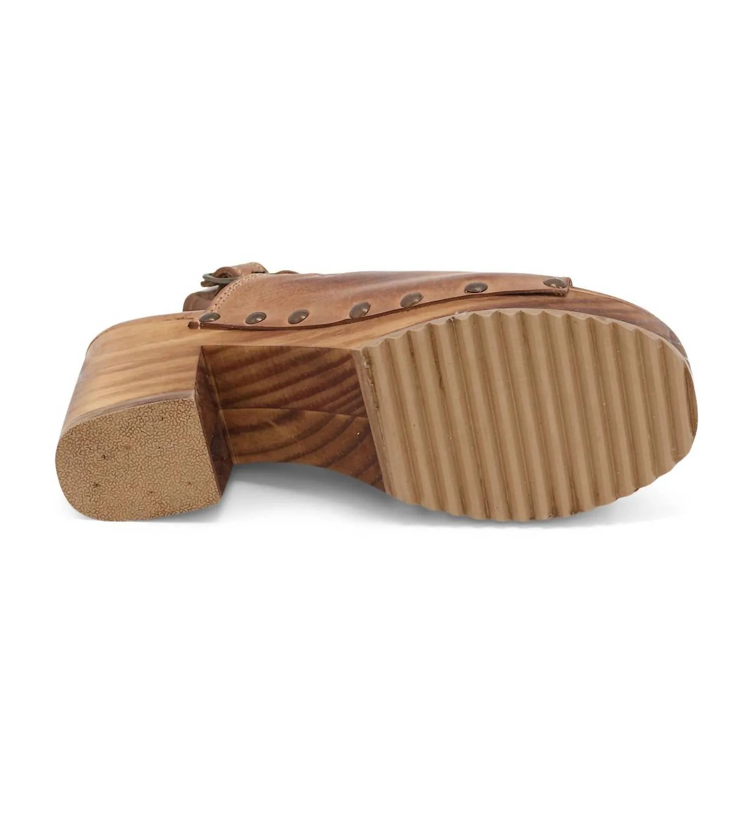 Marie Wood Heel In Tan Dd