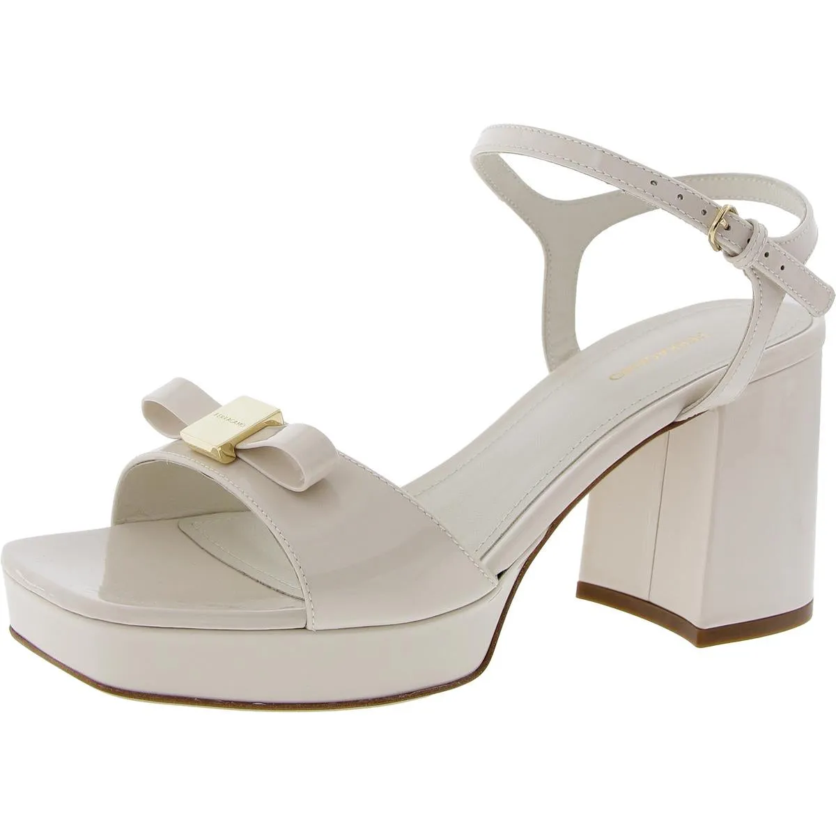 MARIKA Womens Block Heel Manmade Ankle Strap