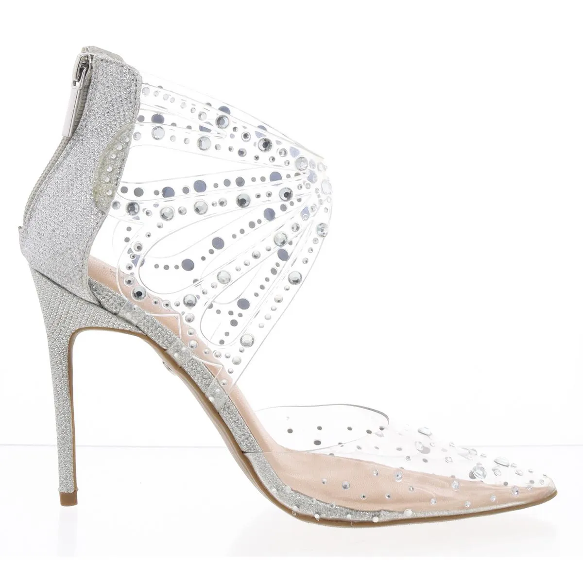 Mariposa Womens Slip On Stiletto Ankle Strap