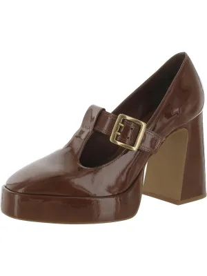 Marocean Womens Patent Leather Platform Mary Jane Heels
