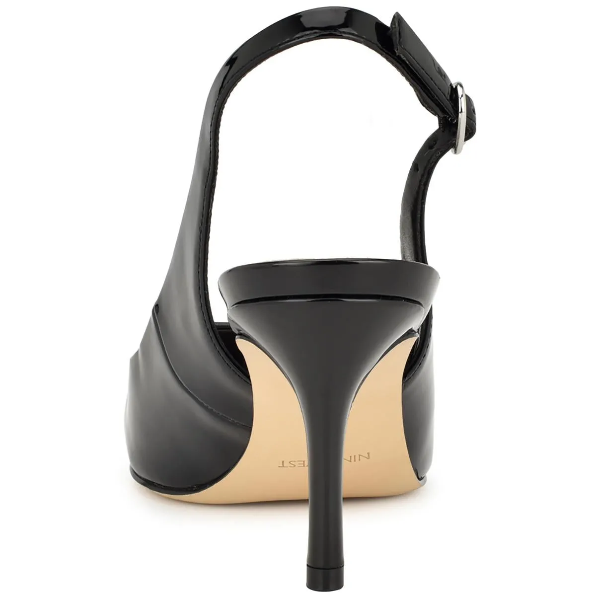 Menora 3 Womens Patent Pointed Toe Slingback Heels