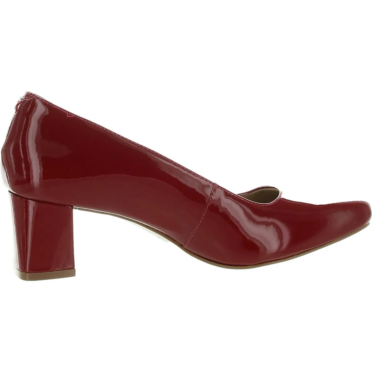 MERIDITH Womens Cushioned Footbed Leather Block Heels
