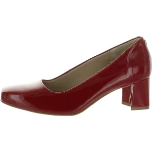MERIDITH Womens Cushioned Footbed Leather Block Heels