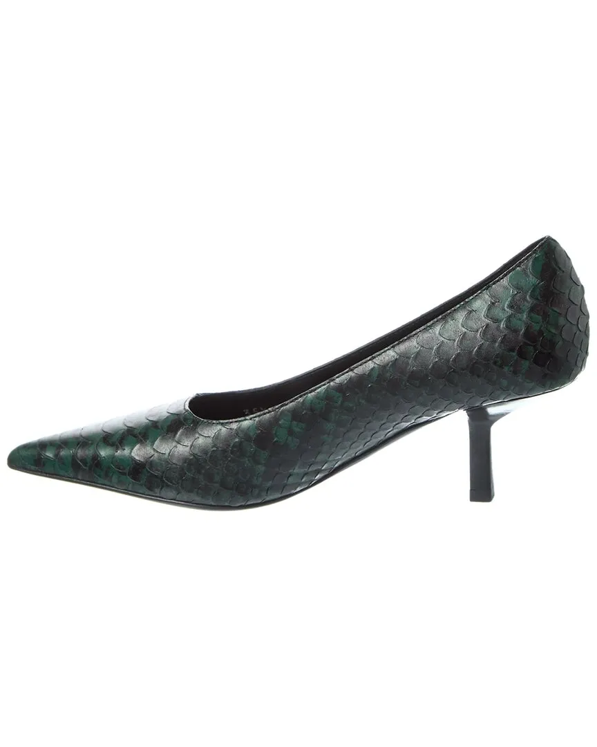 Michael Kors Frankie Runway Python-Embossed Leather Pump