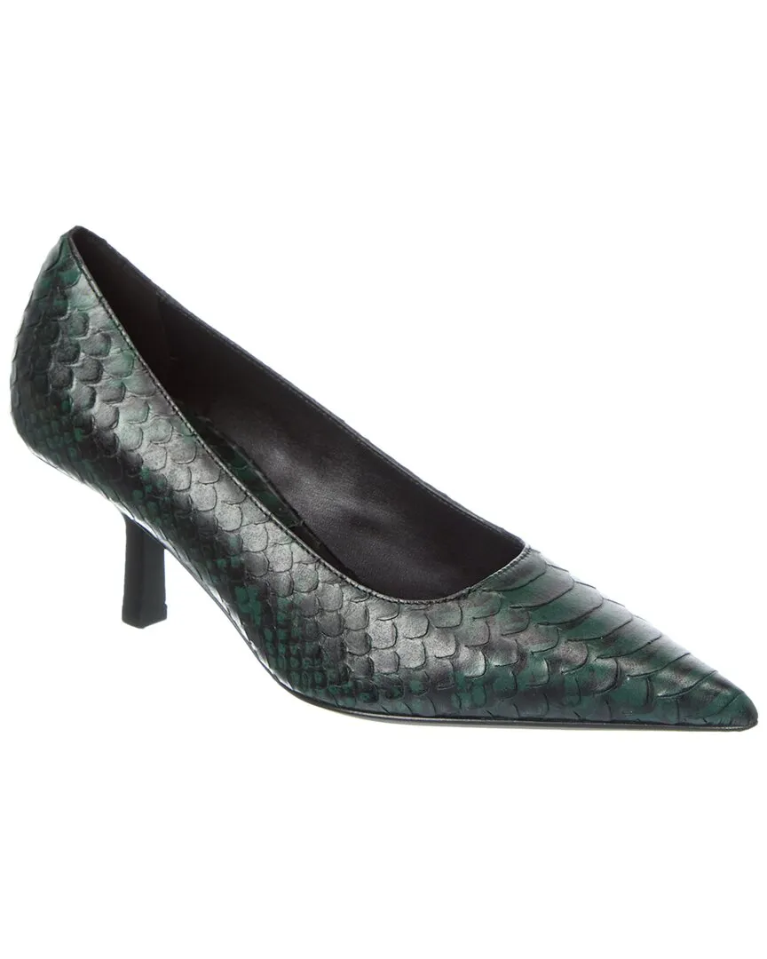 Michael Kors Frankie Runway Python-Embossed Leather Pump