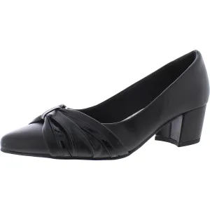 Millie Womens Faux Leather Slip-On Pumps