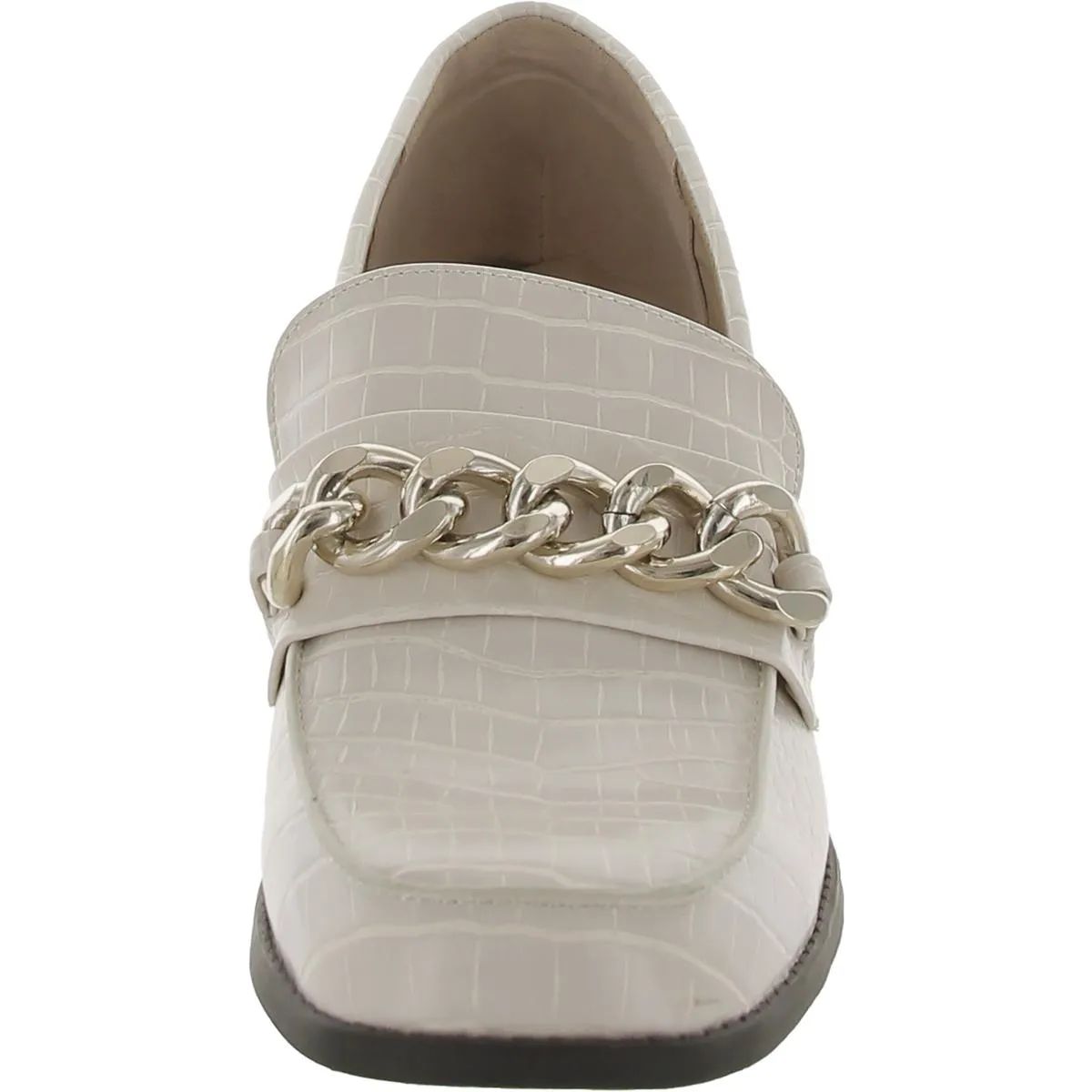 Misha 3 Womens Round Toe Slip On Loafer Heels
