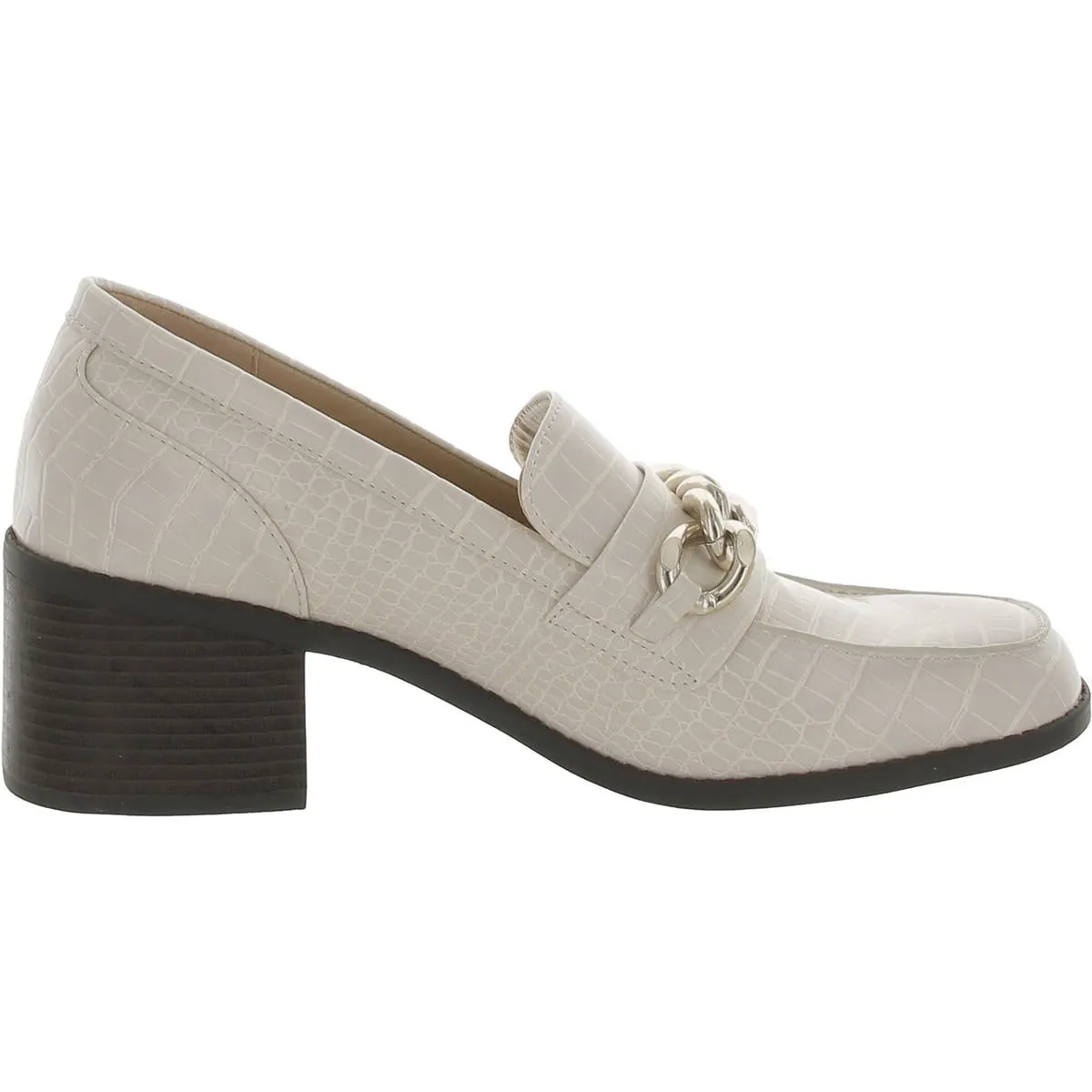 Misha 3 Womens Round Toe Slip On Loafer Heels