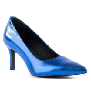 Motive Womens Metallic Leather Pumps