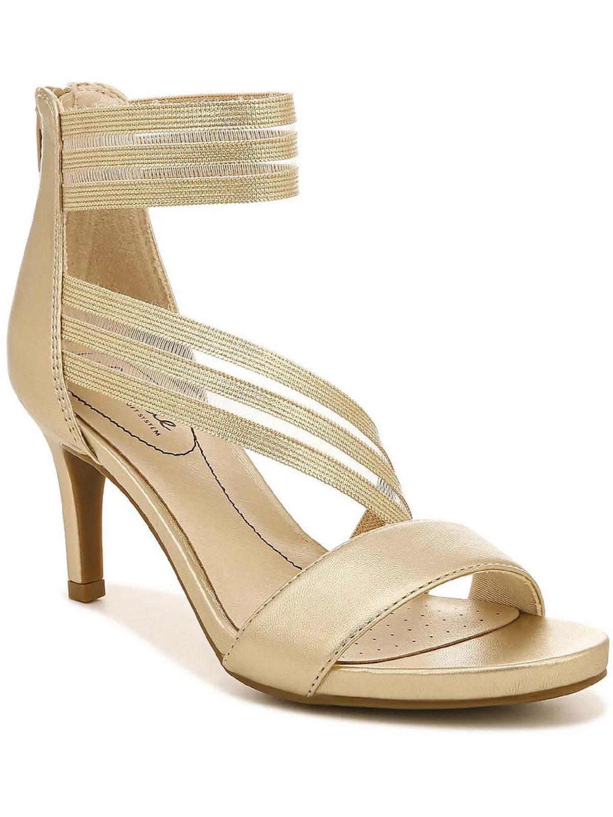 Mystique     Womens Metallic Open Toe Strappy Sandals