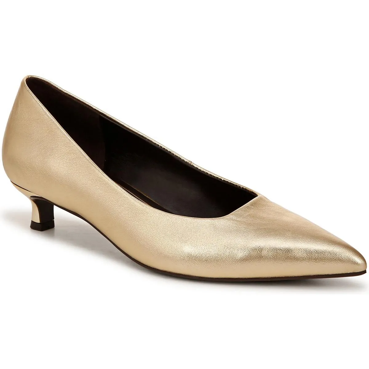 Natalia Womens Cushioned Footbed Pointed Toe Kitten Heels