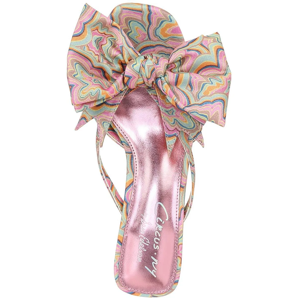 Natalina Womens Padded Insole Bow Kitten Heels
