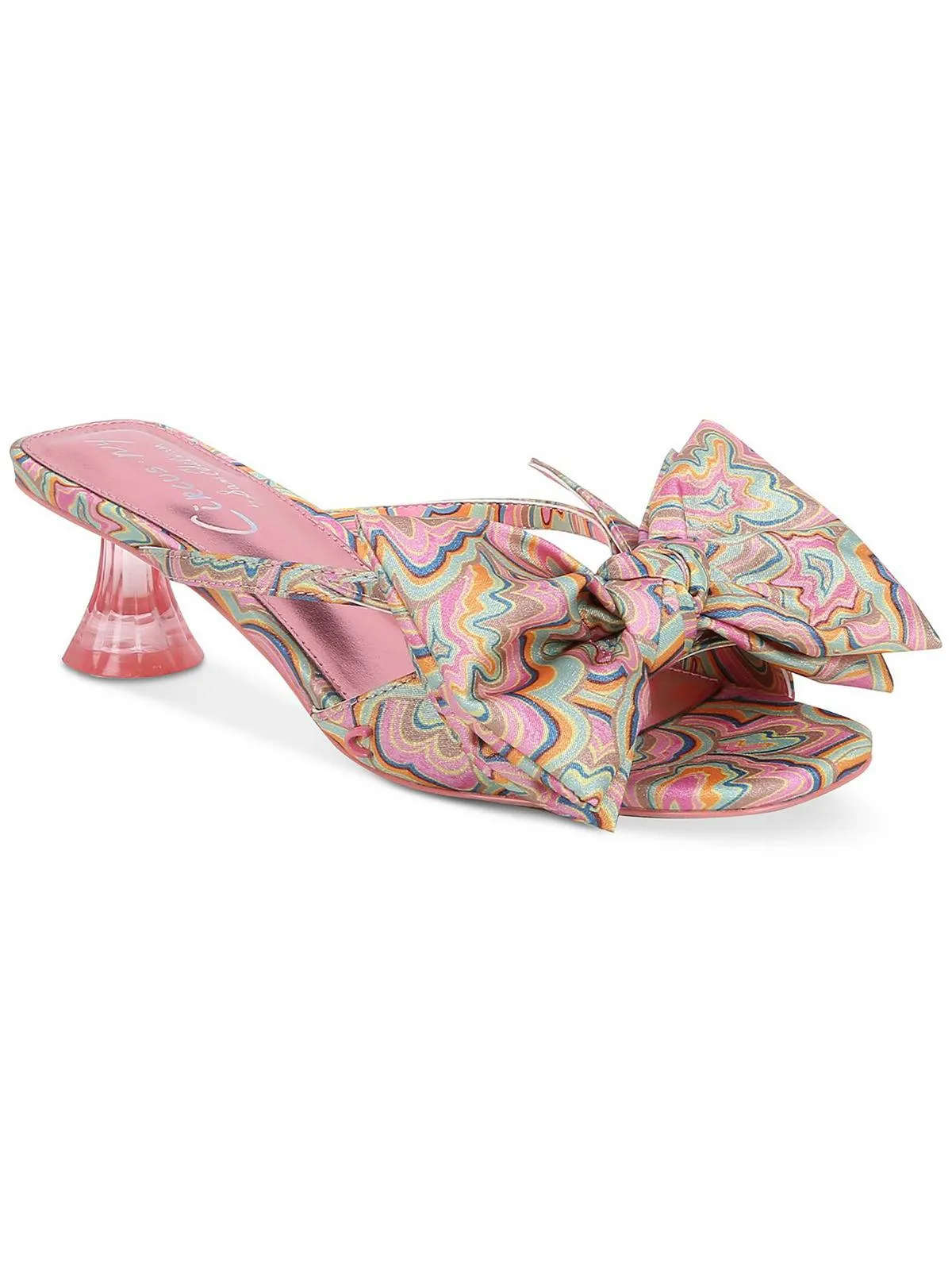 Natalina Womens Padded Insole Bow Kitten Heels