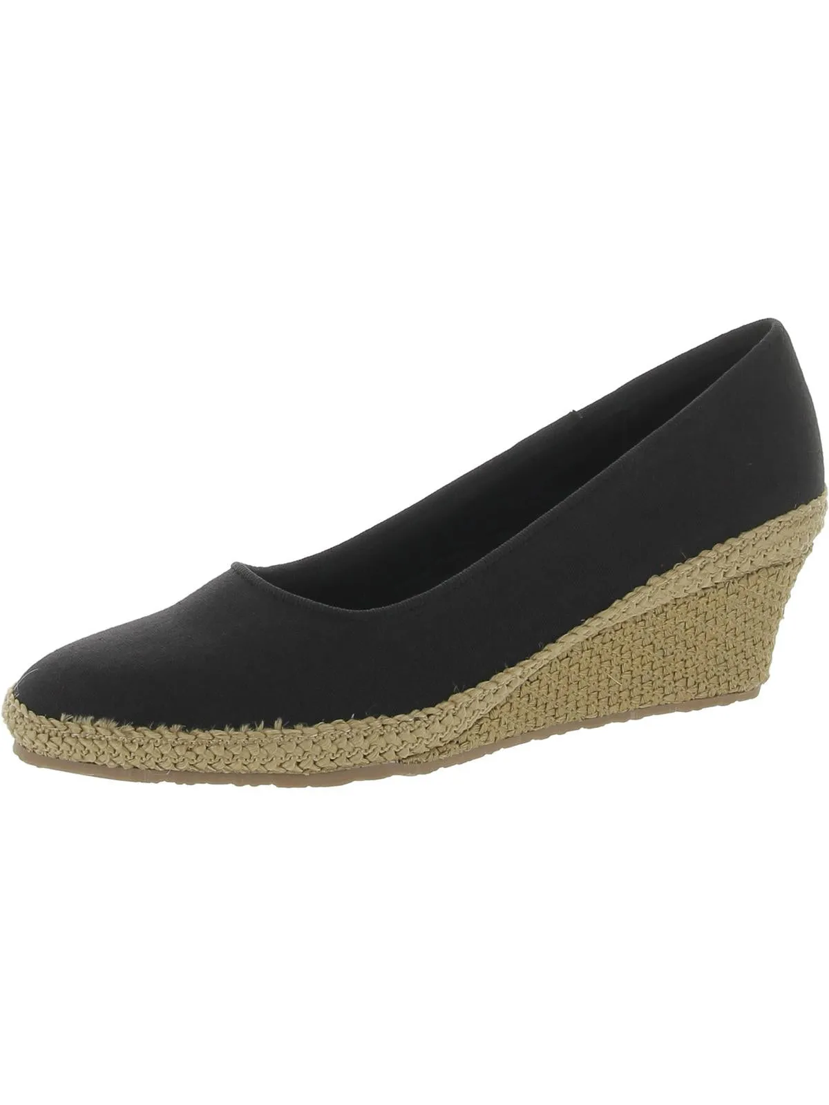 Newport Womens Canvas Slip On Espadrille Heels