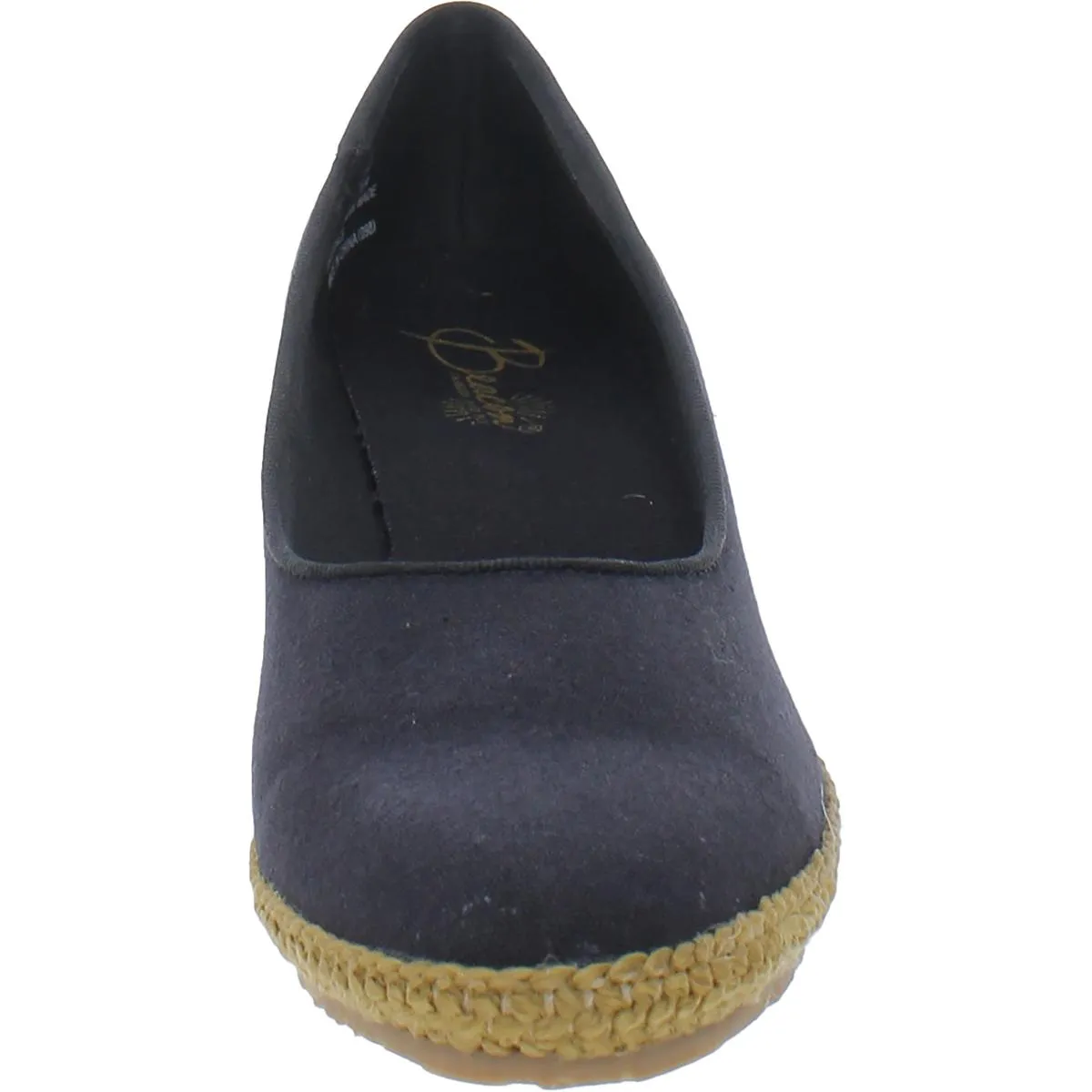 Newport Womens Canvas Slip On Espadrille Heels