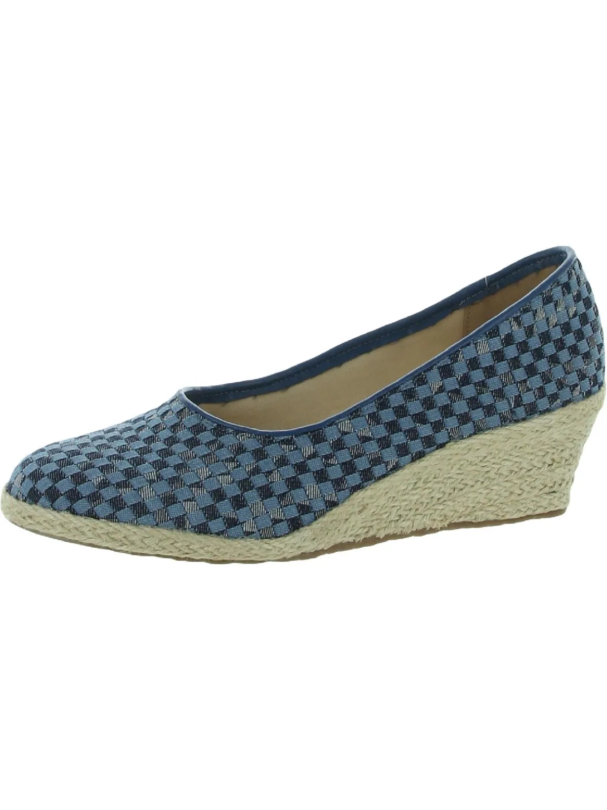 Newport Womens Canvas Slip On Espadrille Heels