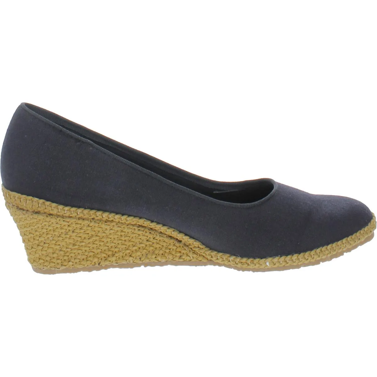 Newport Womens Canvas Slip On Espadrille Heels