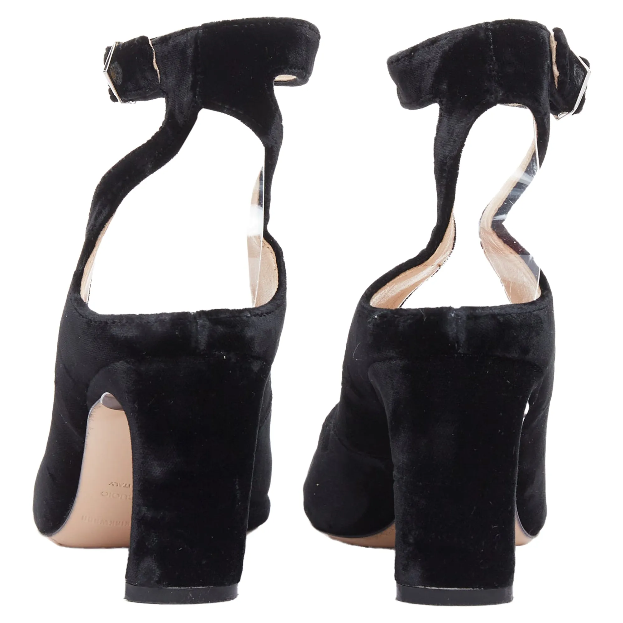 Nicholas Kirkwood Velvet Pearl Heel Slingback Pumps