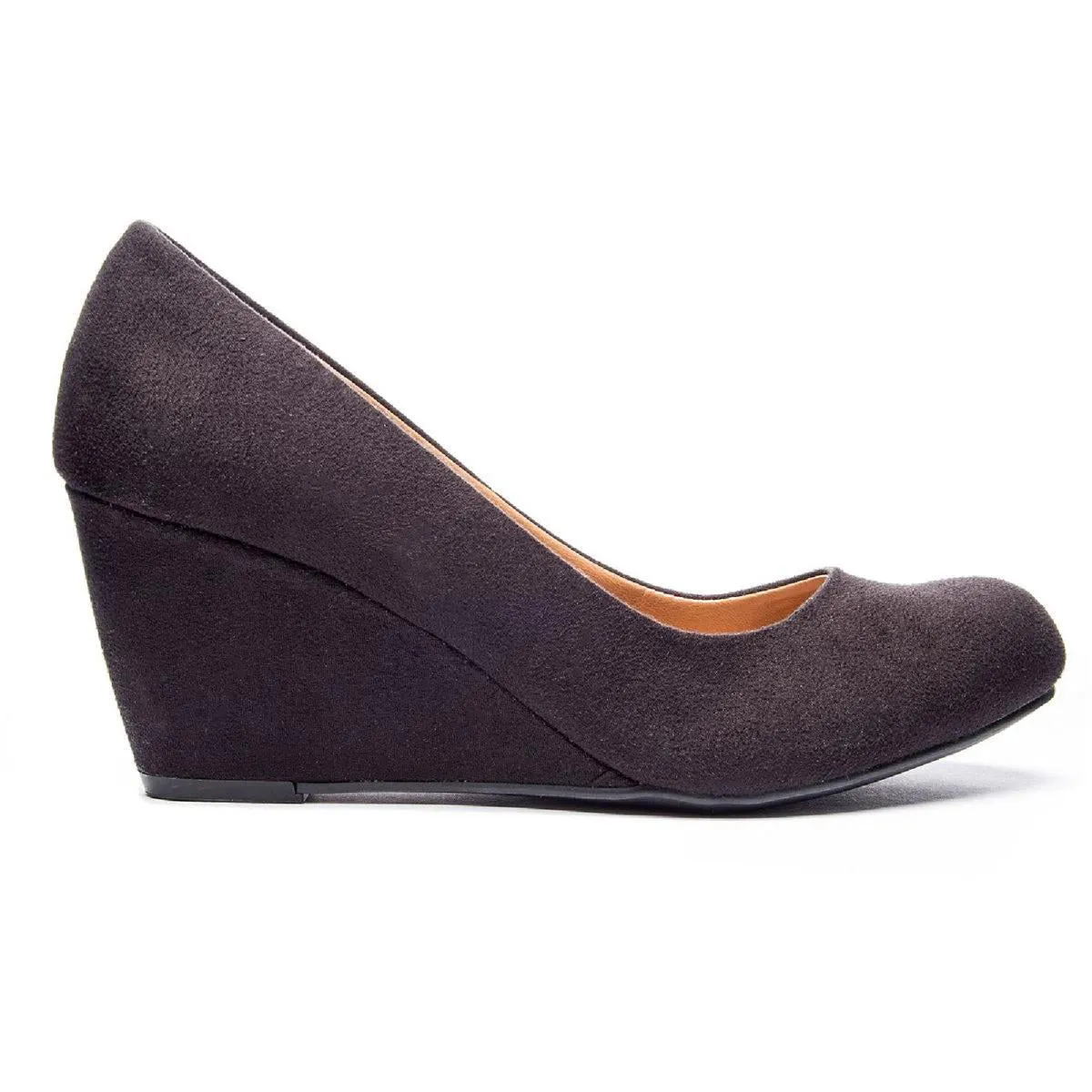 Nima Womens Solid Round Toe Wedge Heels