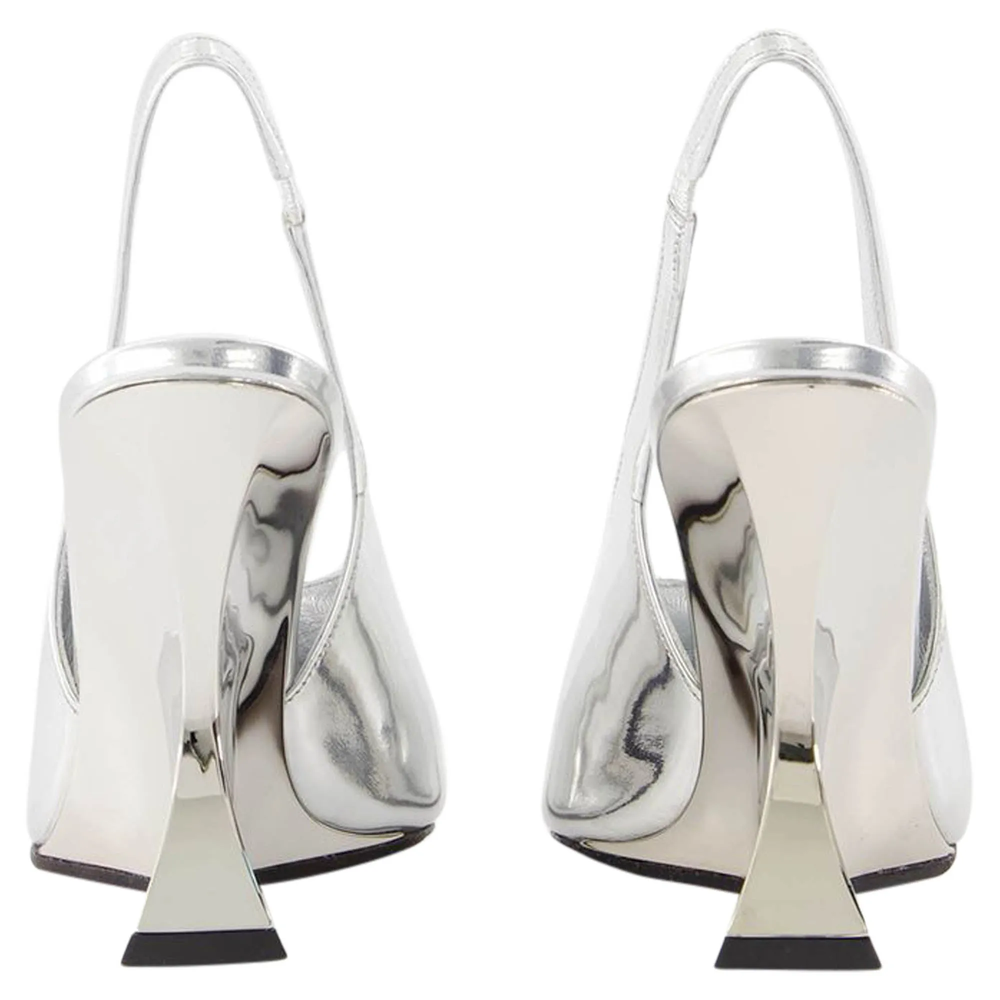 Nina Slingback Pumps - Paris Texas - Leather - Silver