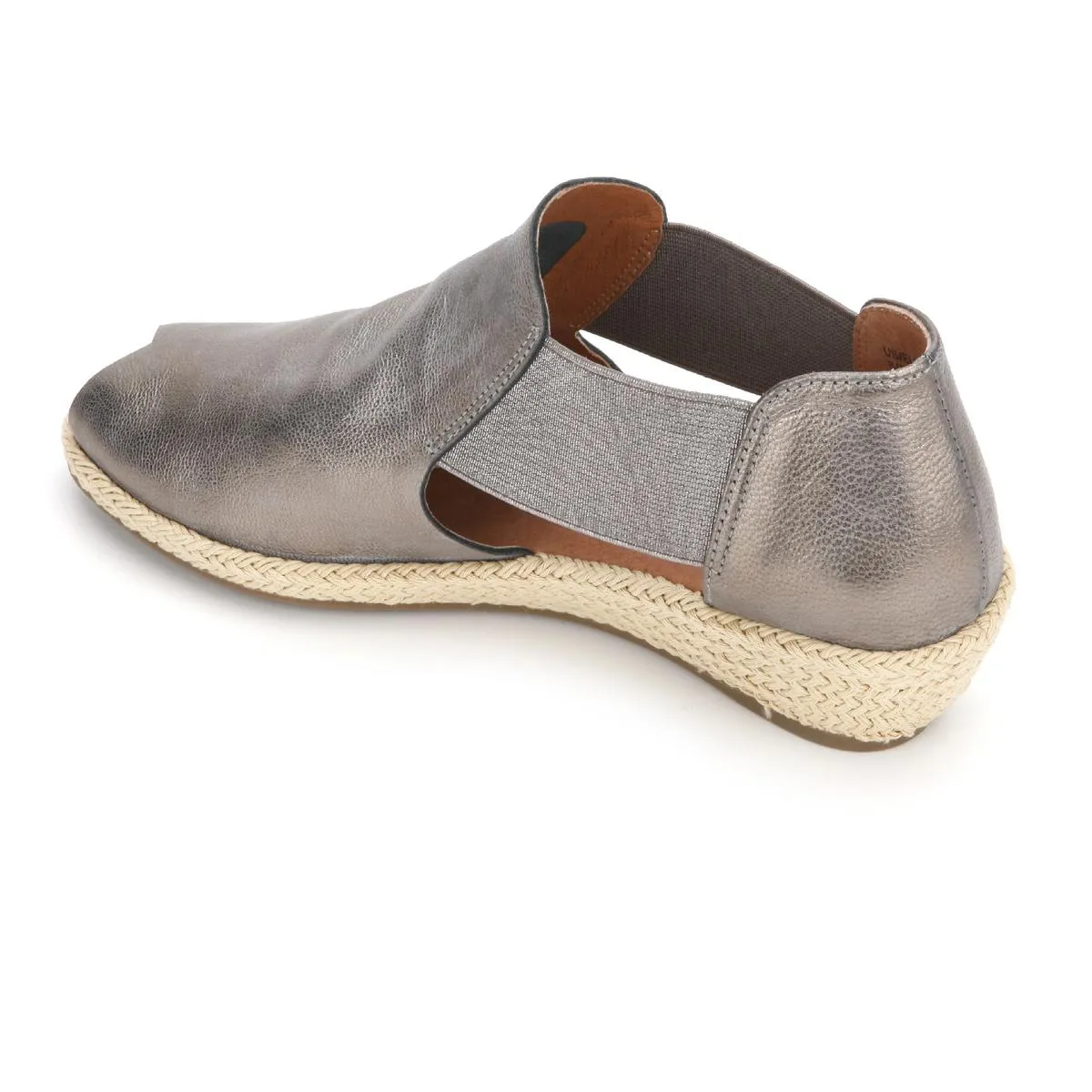 Noa Womens Leather Open Toe Wedge Heels