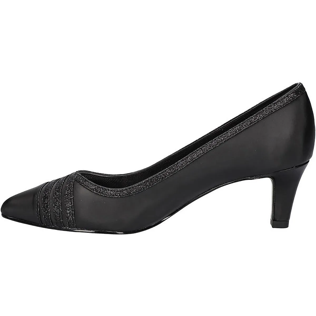 Nobel Womens Satin Glitter Pumps