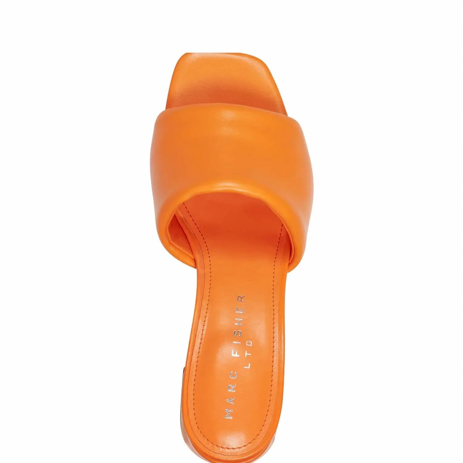 Nombra Block Heel Sandal In Orange
