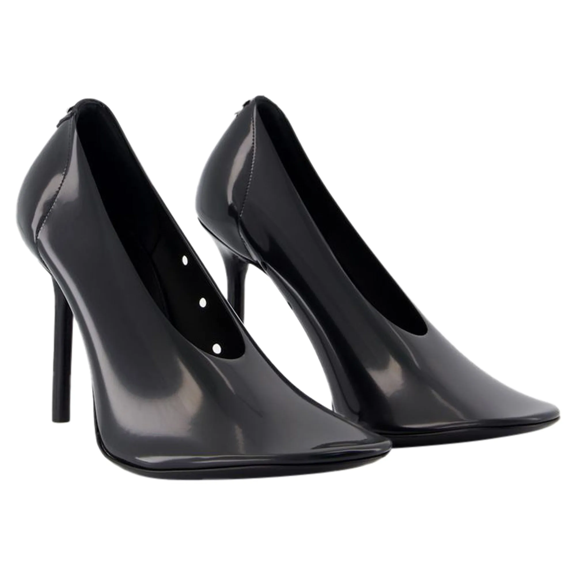 Nude Stilettos Pumps - Courreges - PVC - Black