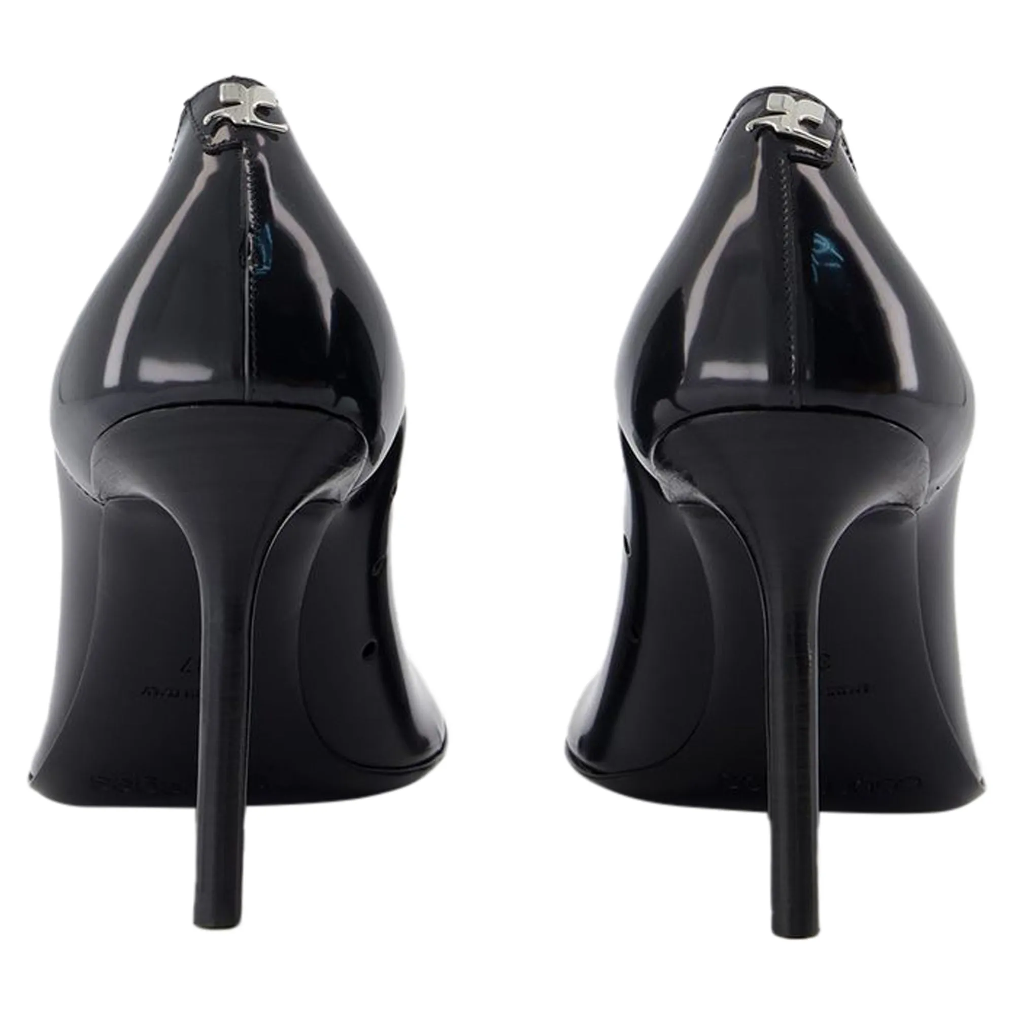 Nude Stilettos Pumps - Courreges - PVC - Black