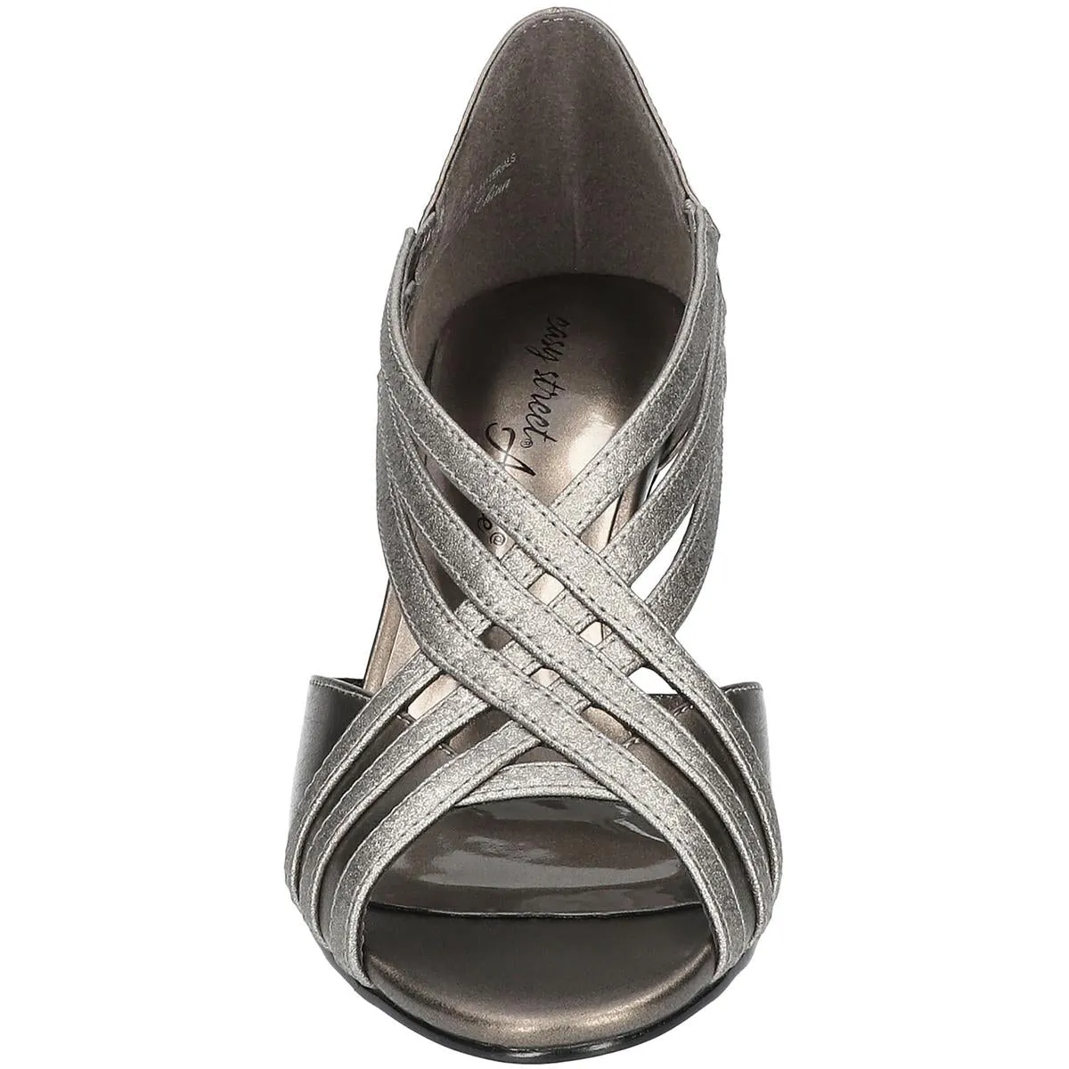 OCEANA Womens Strappy Faux Suede Kitten Heels