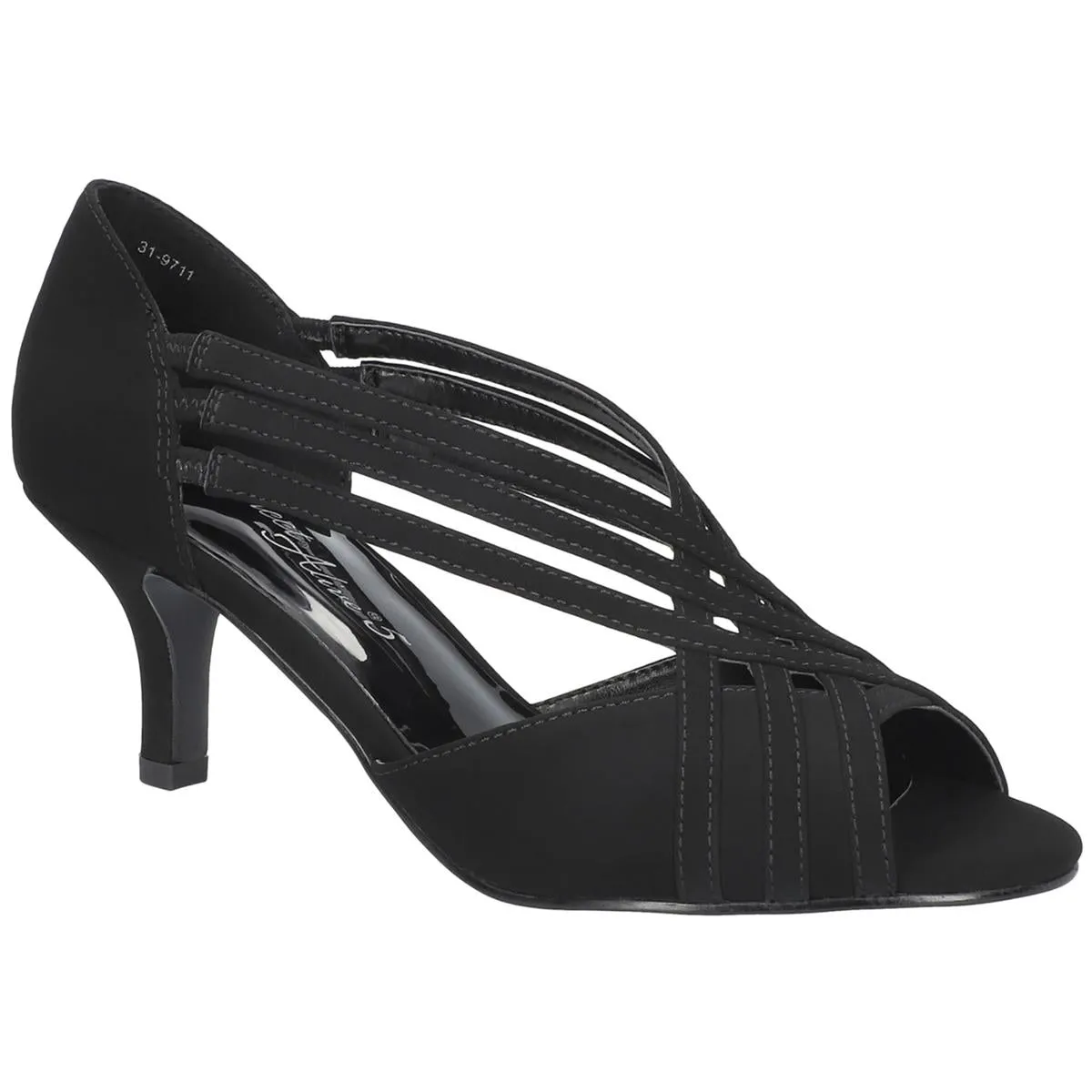 OCEANA Womens Strappy Faux Suede Kitten Heels