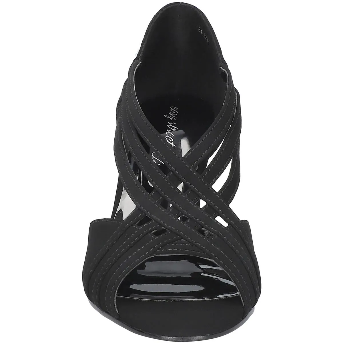 OCEANA Womens Strappy Faux Suede Kitten Heels