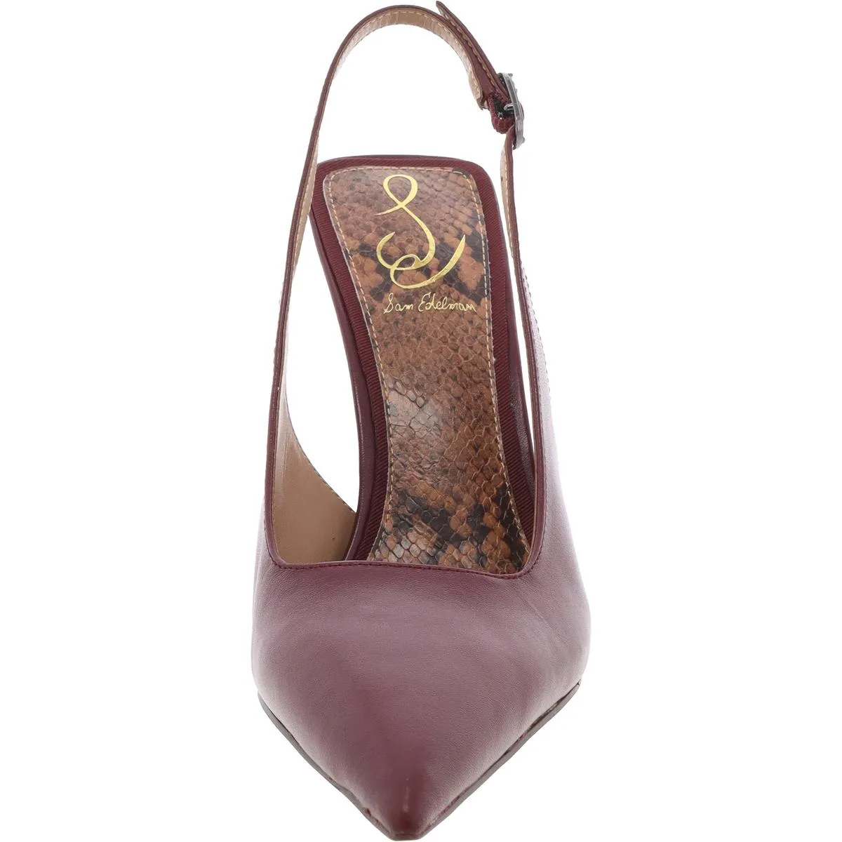 ODETTE Womens Strappy Leather Slingback Heels