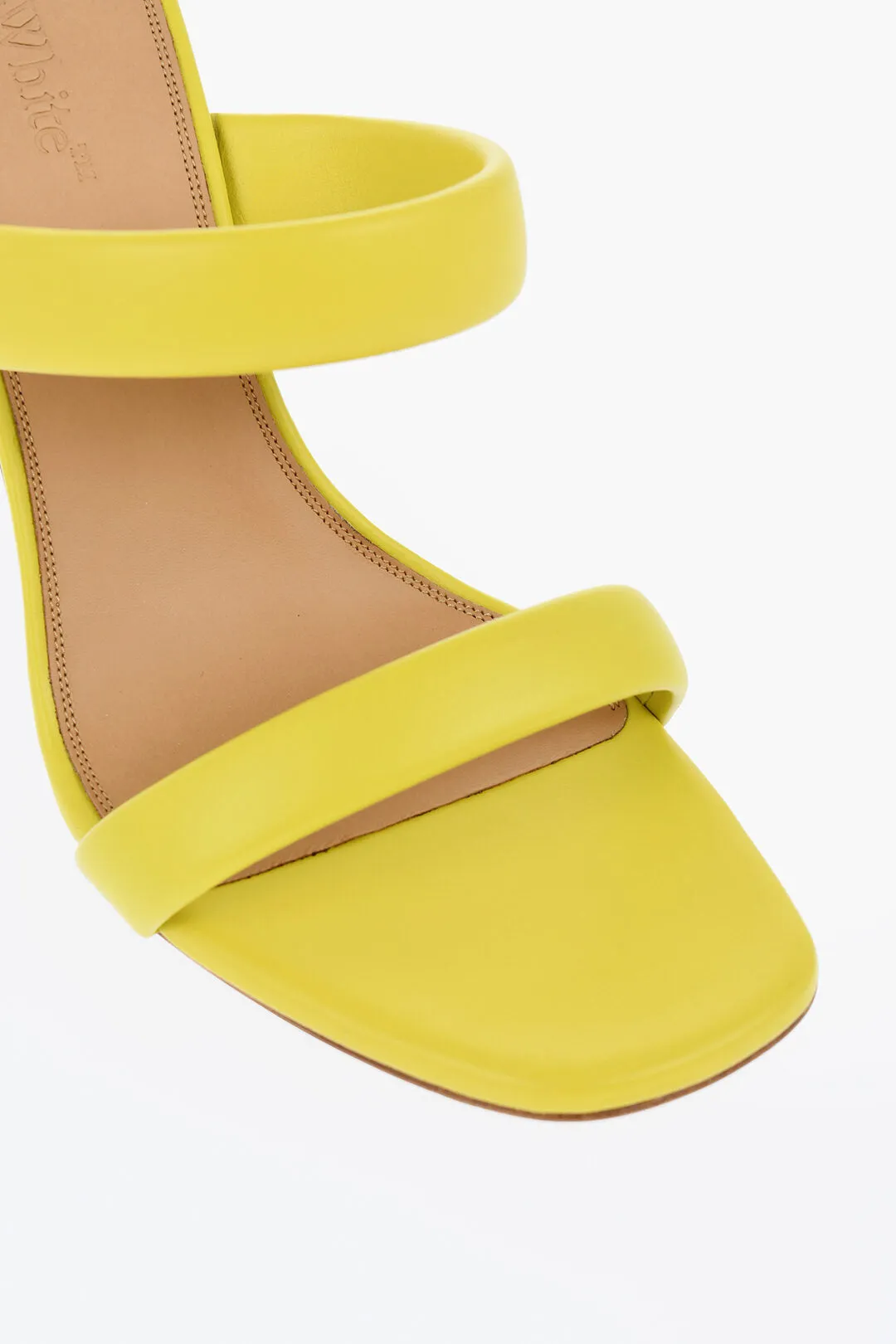 Off-White Leather Allen Sandals With Heel 11 Cm