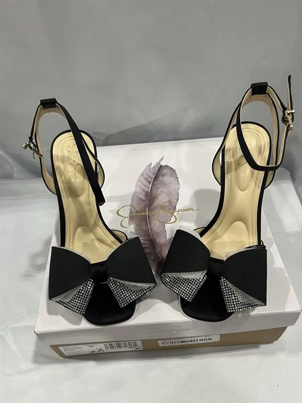 Olivine High Heel In Black And Silver
