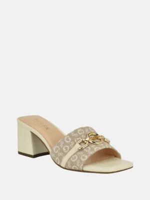 Oney Circle Logo Block Heels