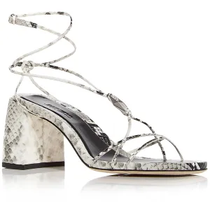 Onyxia 70 Womens Snake Print Leather Ankle Strap