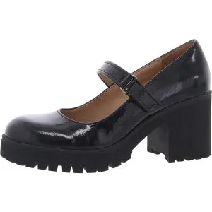 Padma Womens Block Heel Man Made Loafer Heels