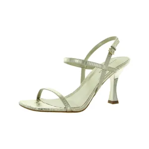Padre Open Toe Ankle Heels In Gold