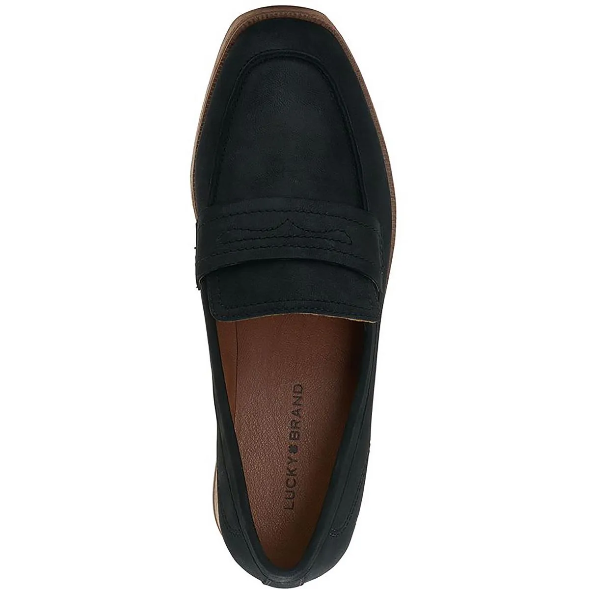 Palti Womens Leather Slip On Loafer Heels
