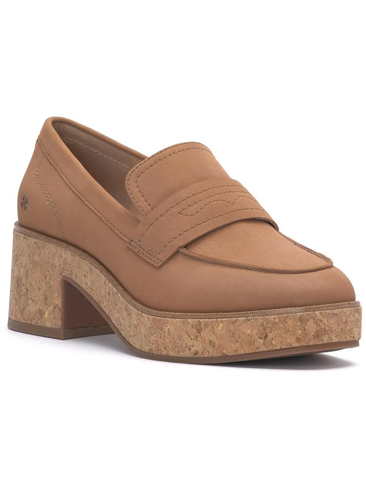 Palti Womens Leather Slip On Loafer Heels