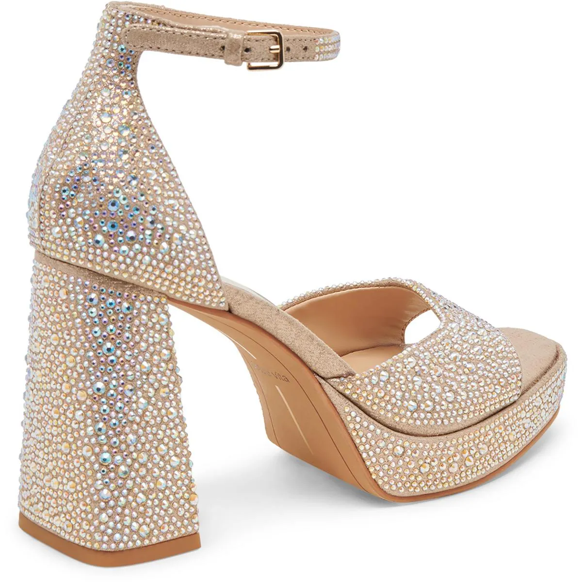 Pandro Crystal Womens Embellished Block Heels