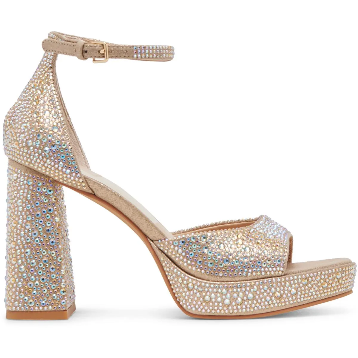 Pandro Crystal Womens Embellished Block Heels