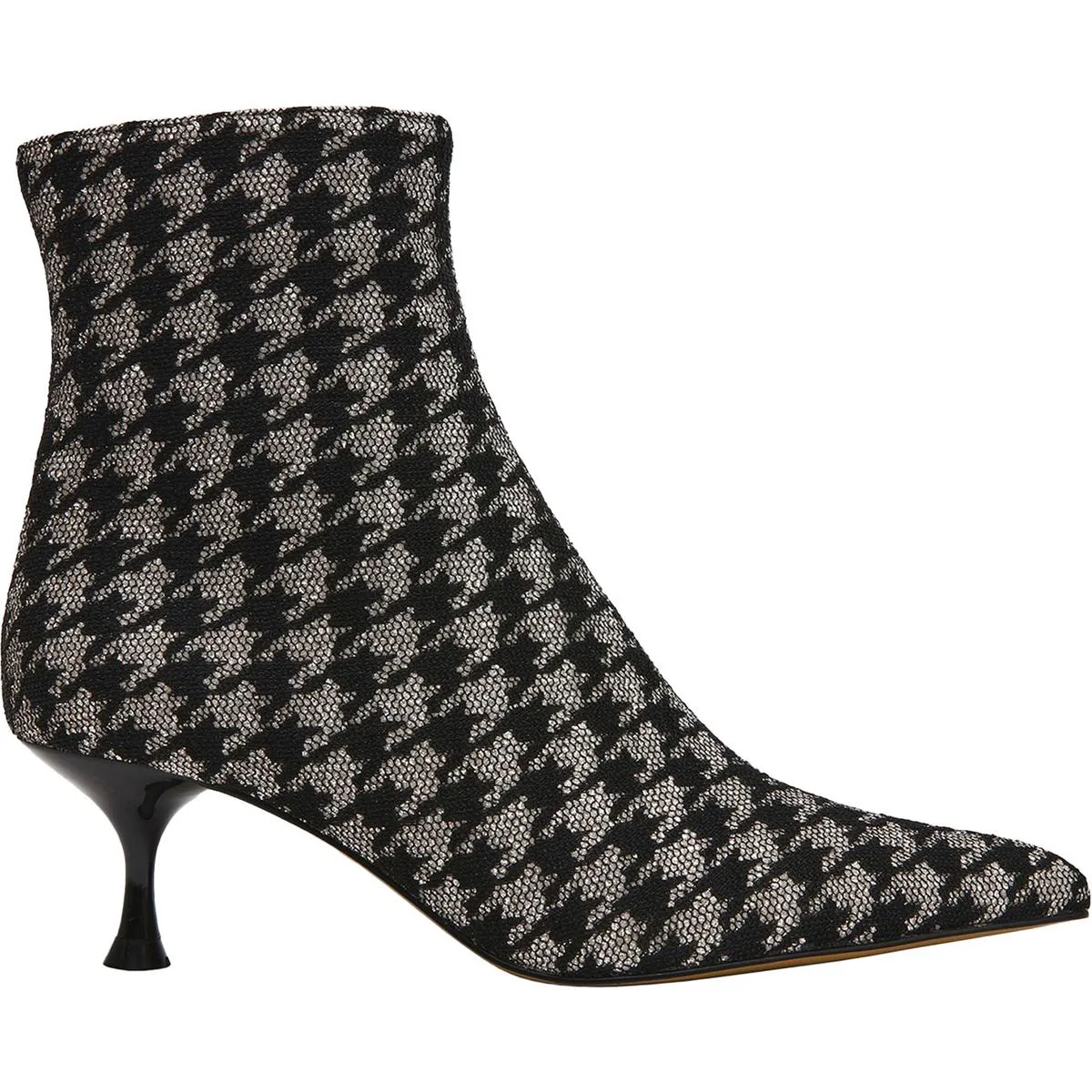 Parkker Womens Houndstooth Pointed Toe Kitten Heels
