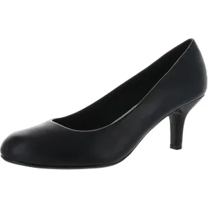 Passion Womens Faux Leather Comfort Dress Heels